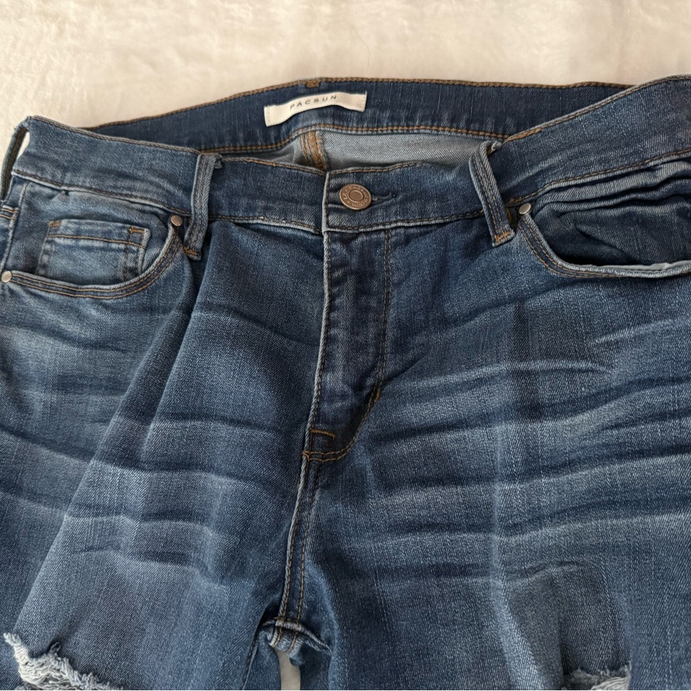 PACSUN Denim Stretch Skinny Distressed Jeggings Jeans 27 - Picture 4 of 8